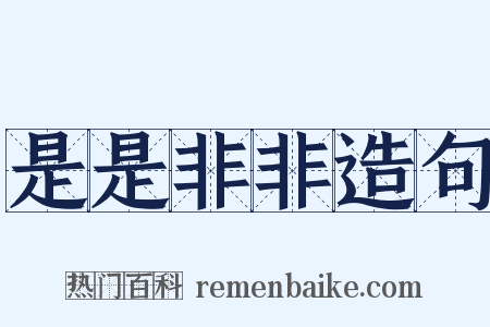 是是非非造句是什么意思的图片